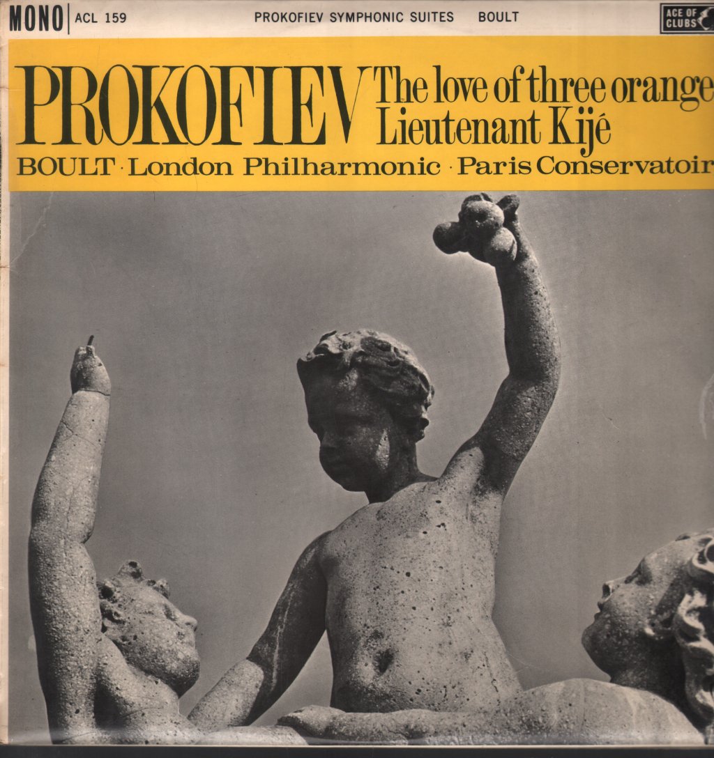 Sir Adrian Boult / London Philharmonic / Paris Conservatoire Orchestra - Prokofiev - Love Of Three Oranges / Lieutenant Kije - Lp