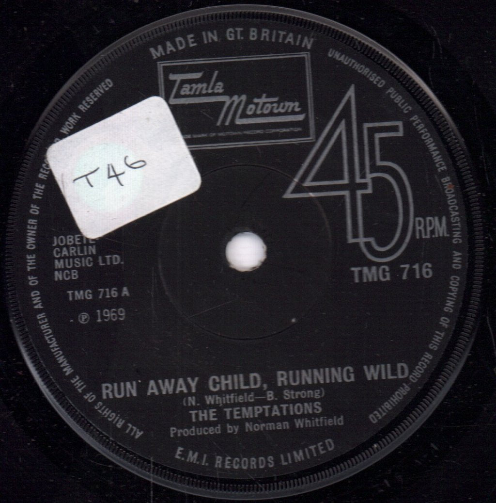 Temptations - Run Away Child, Running Wild - 7 Inch