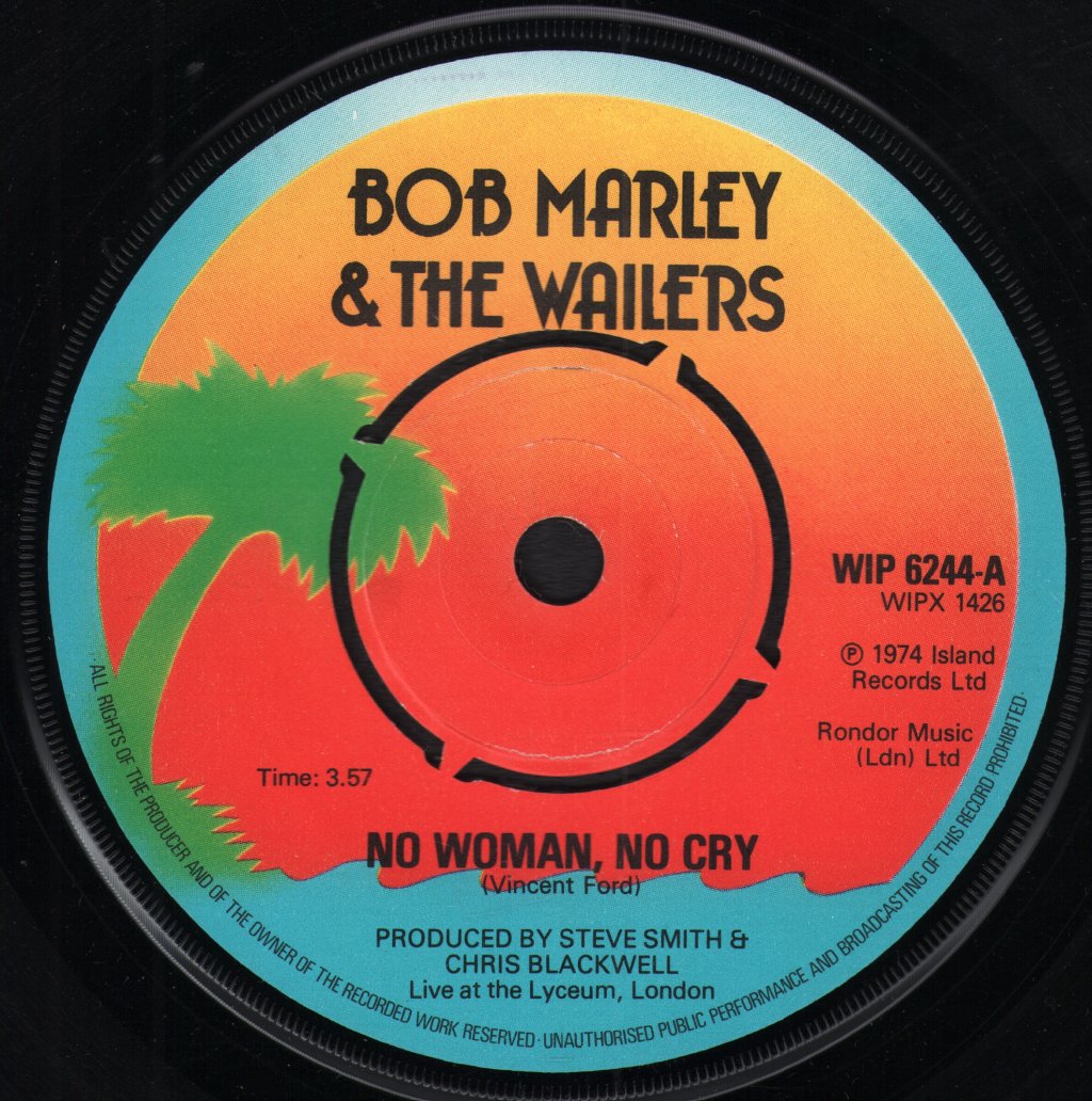 Bob Marley And The Wailers - No Woman No Cry - 7 Inch
