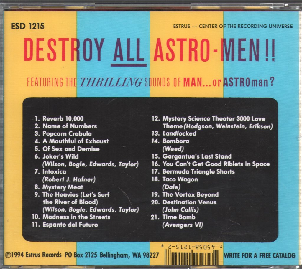Man Or Astro-Man? - Destroy All Astro-Men!! - Cd