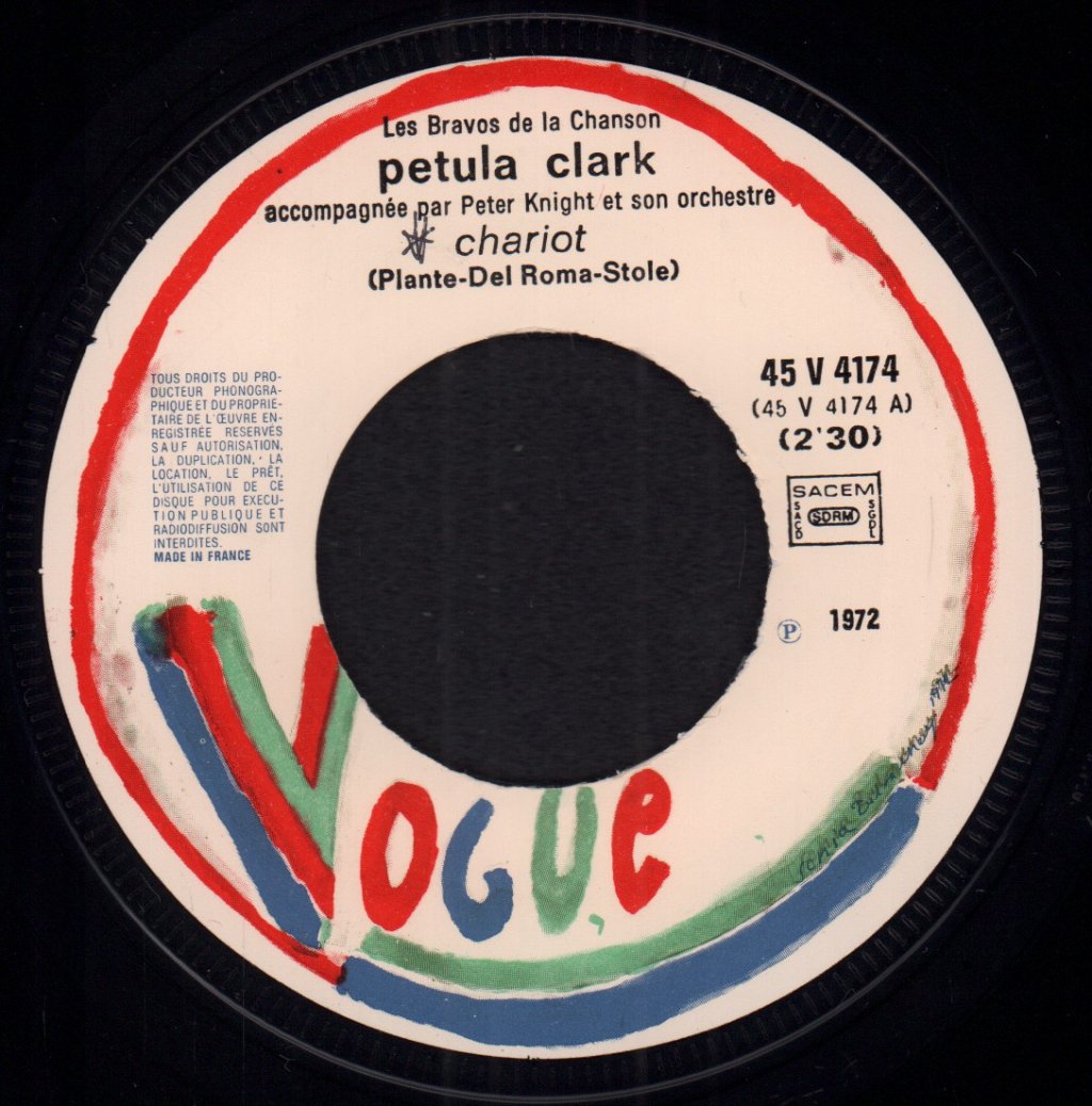 Petula Clark - Chariot - 7 Inch