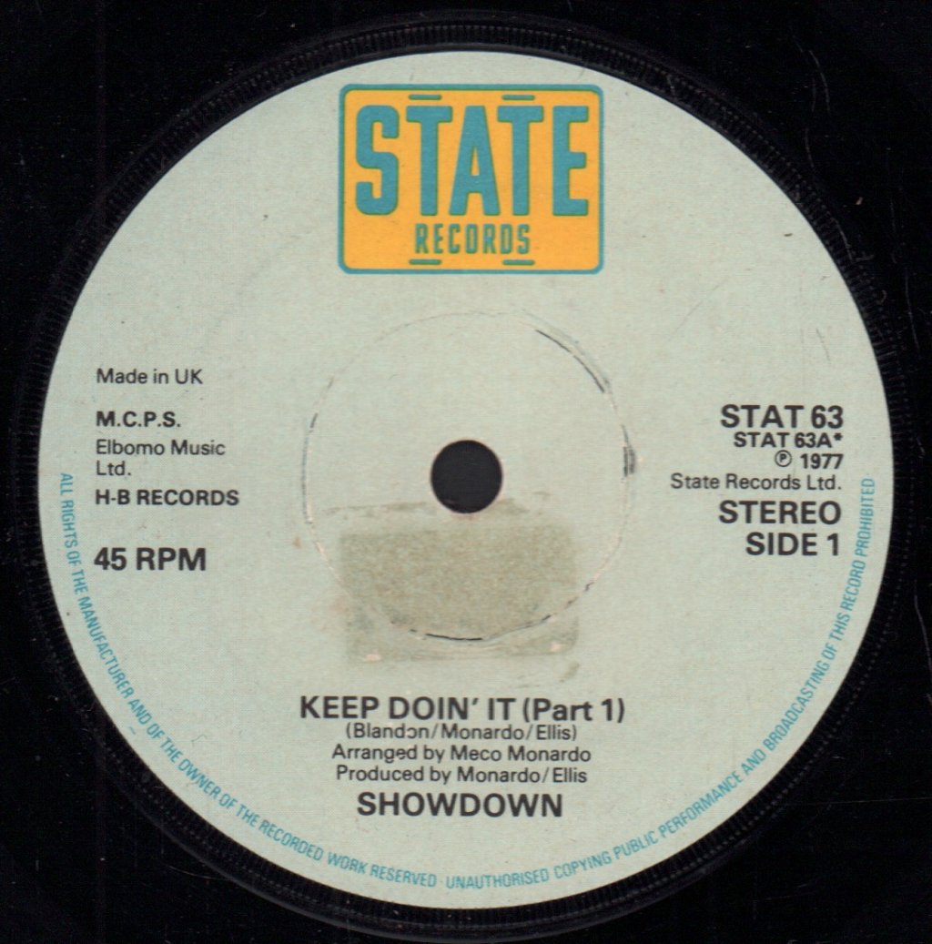 Showdown - Keep Doin' It - 7 Inch