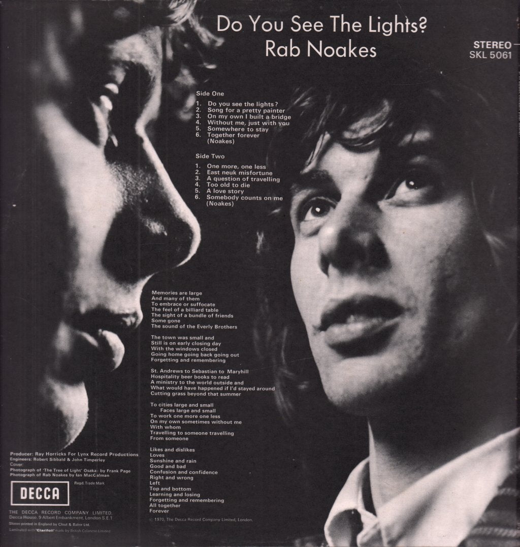 Rab Noakes - Do You See The Lights - Lp