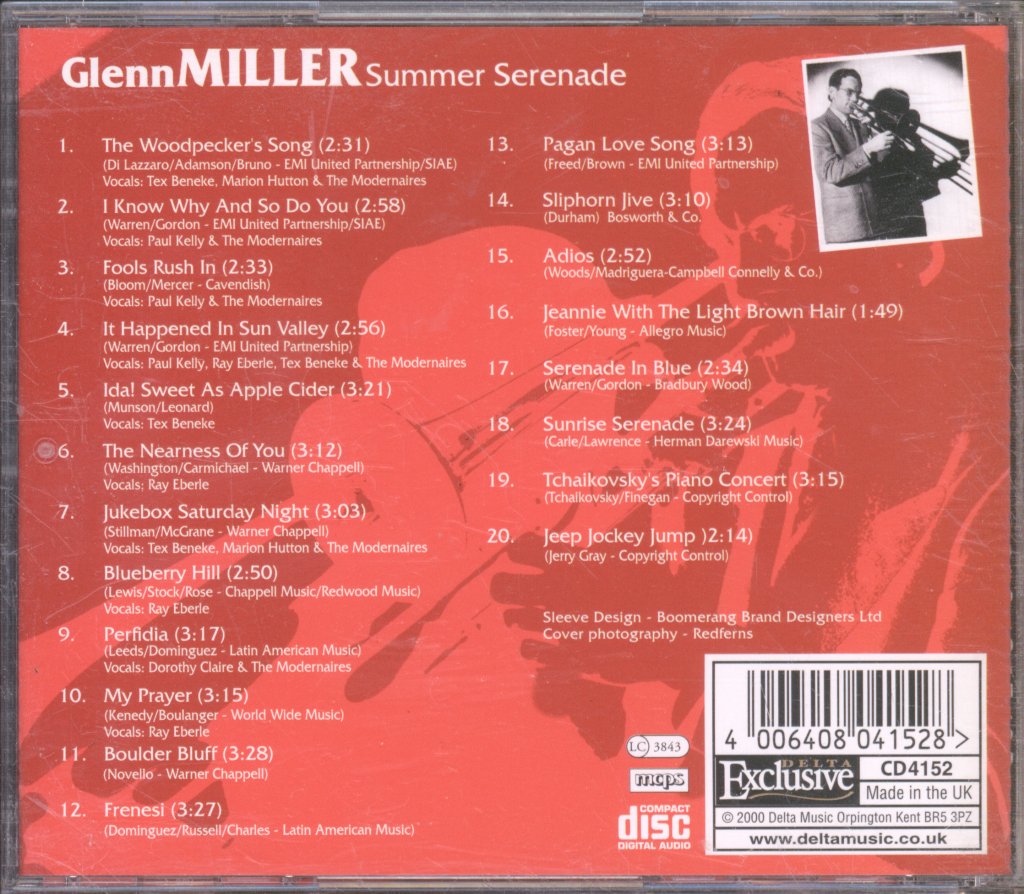 Glenn Miller And His Orchestra - Summer Serenade - Cd