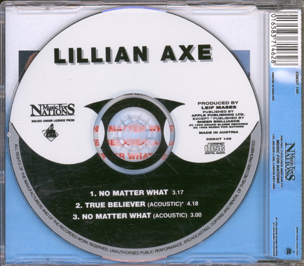 Lillian Axe - No Matter What - Cd