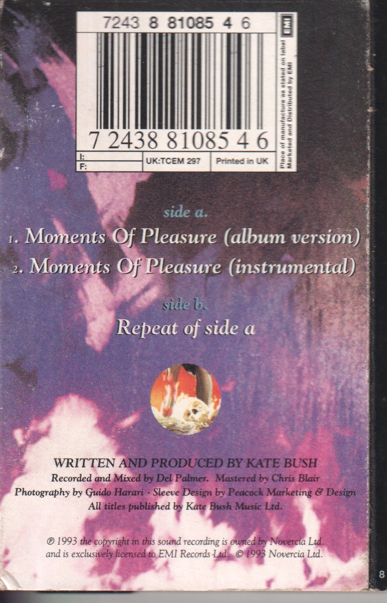 Kate Bush - Moments Of Pleasure - Cassette