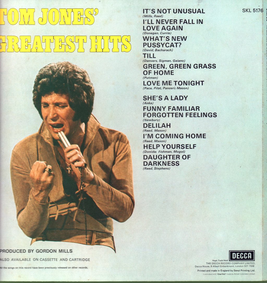 Tom Jones - Greatest Hits - Lp