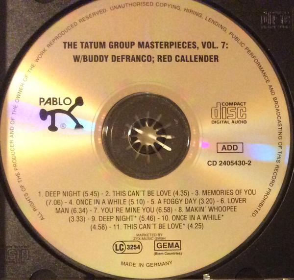 Art Tatum, Buddy De Franco, Red Callender, Bill Douglass - Tatum Group Masterpieces - Cd