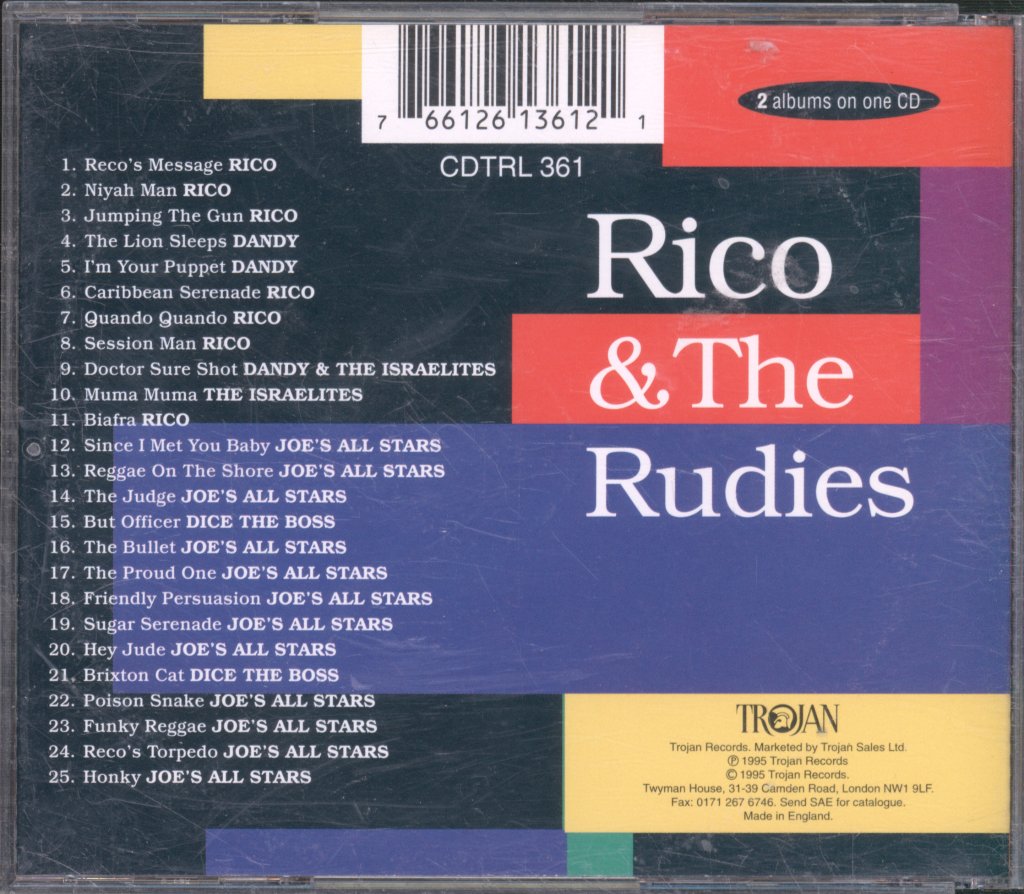 Rico & The Rudies - Blow Your Horn & Brixton Cat - Cd