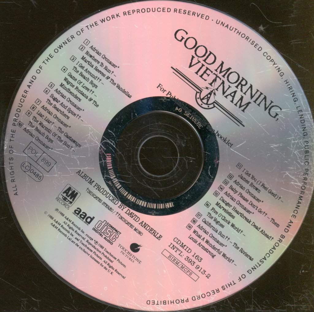 Various Artists - Good Morning, Vietnam - A Selection Of Tracks From The Original Motion Picture Soundtrack - Cd