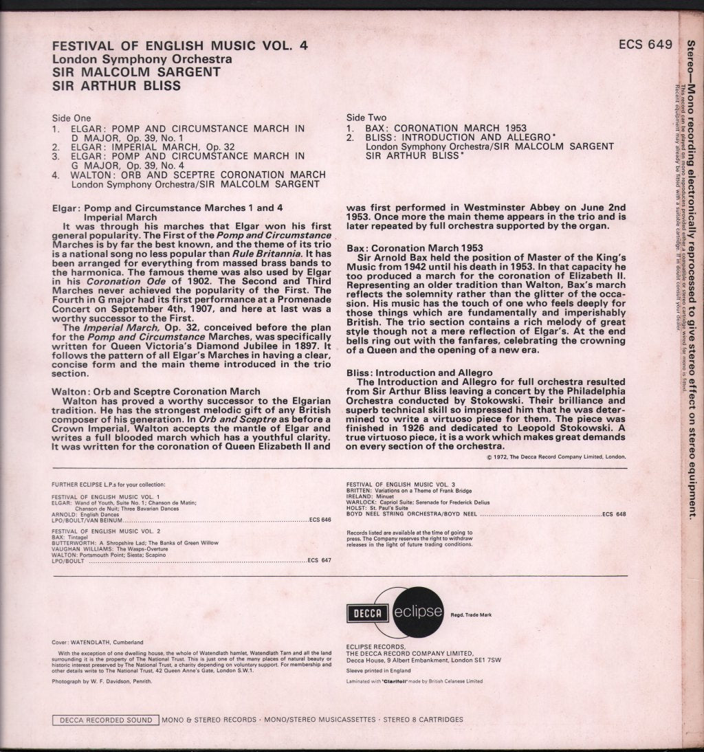 Various Artists - Festival Of English Music Vol. 4 - Lp