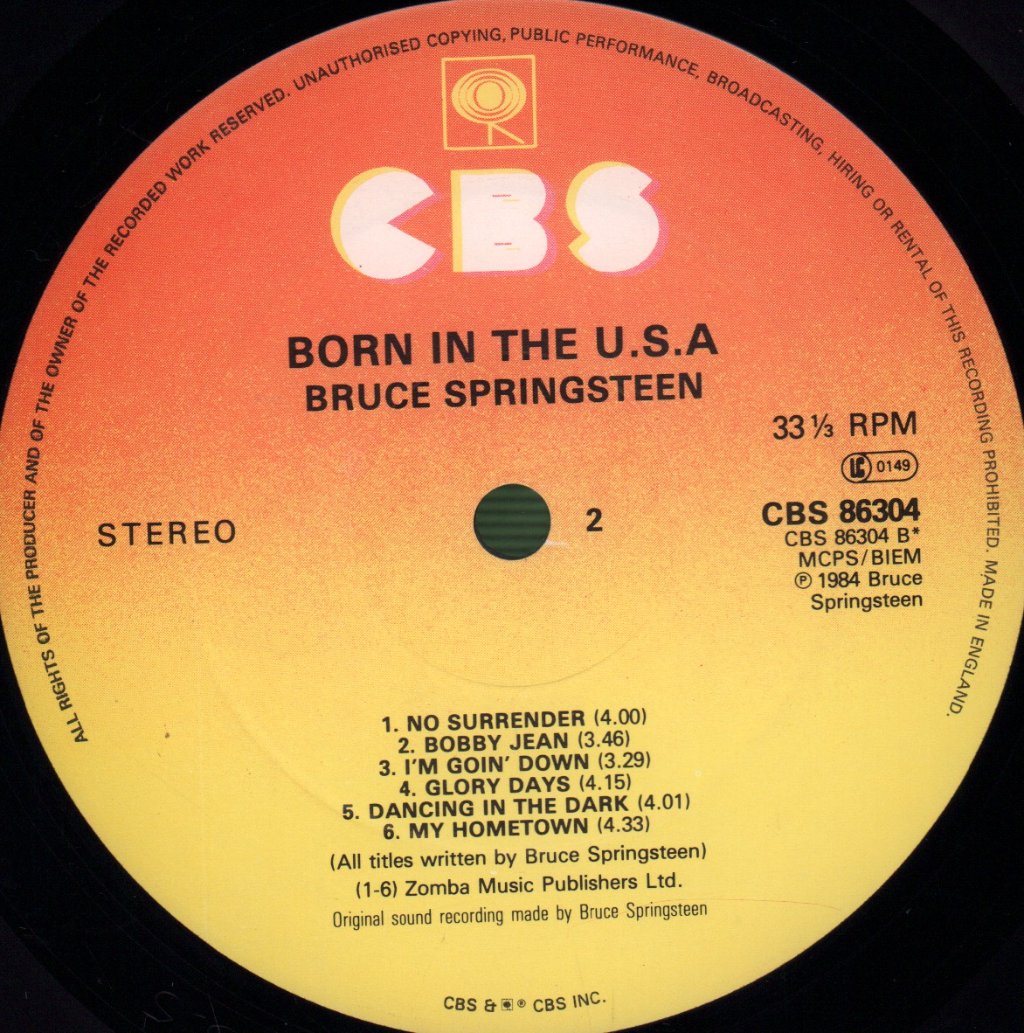 Bruce Springsteen - Born In The Usa - Lp