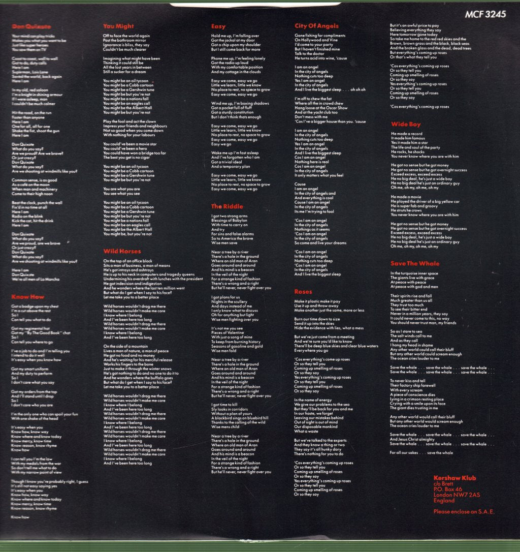 Nik Kershaw - Riddle - Lp