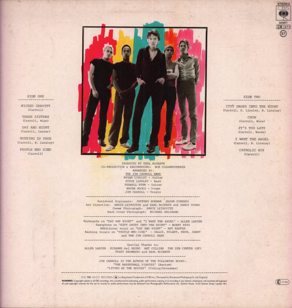Jim Carroll Band - Catholic Boy - Lp