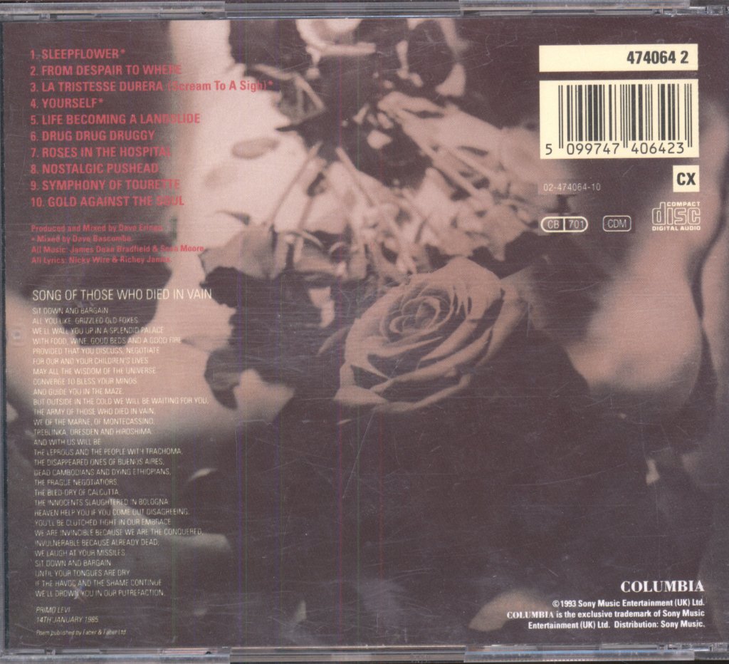 Manic Street Preachers - Gold Against The Soul - Cd