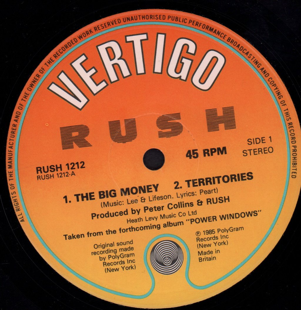 Rush - Big Money - 12 Inch