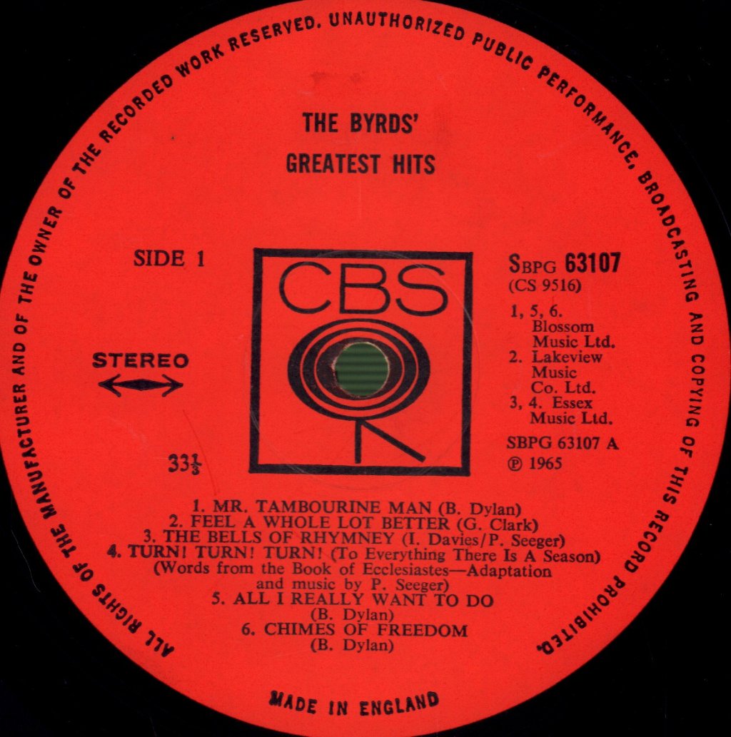 Byrds - Greatest Hits - Lp