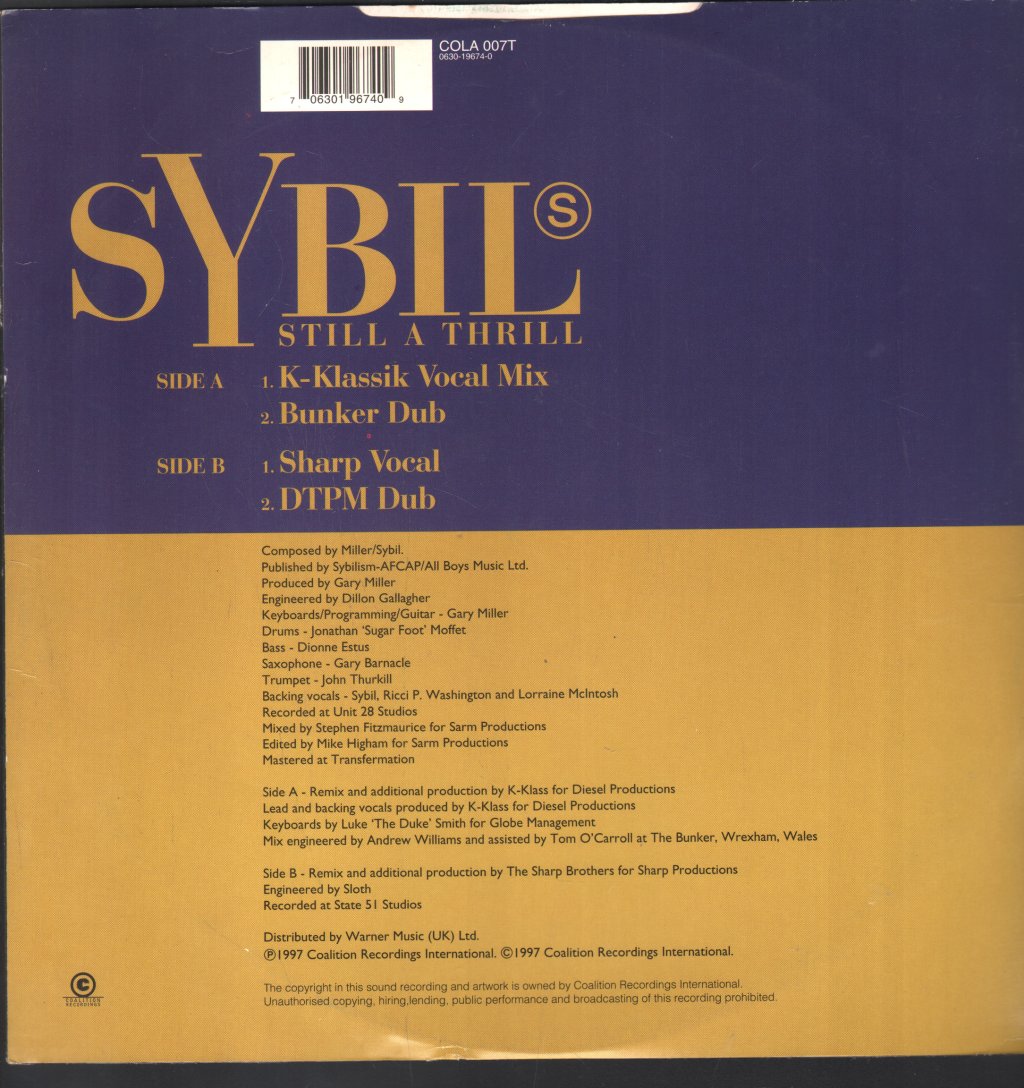 Sybil - Still A Thrill - 12 Inch