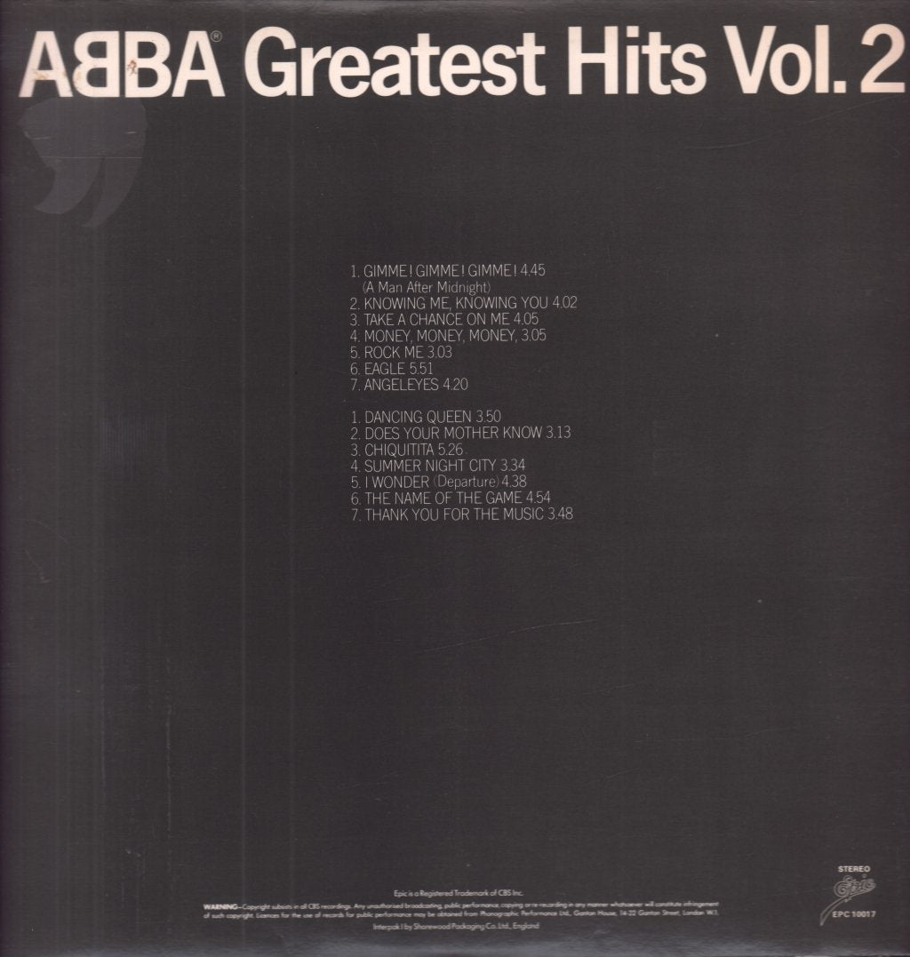 ABBA - Greatest Hits Vol 2 - Lp
