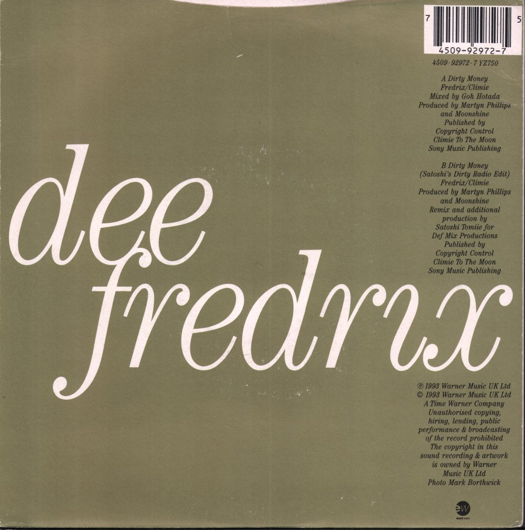 Dee Fredrix - Dirty Money - 7 Inch