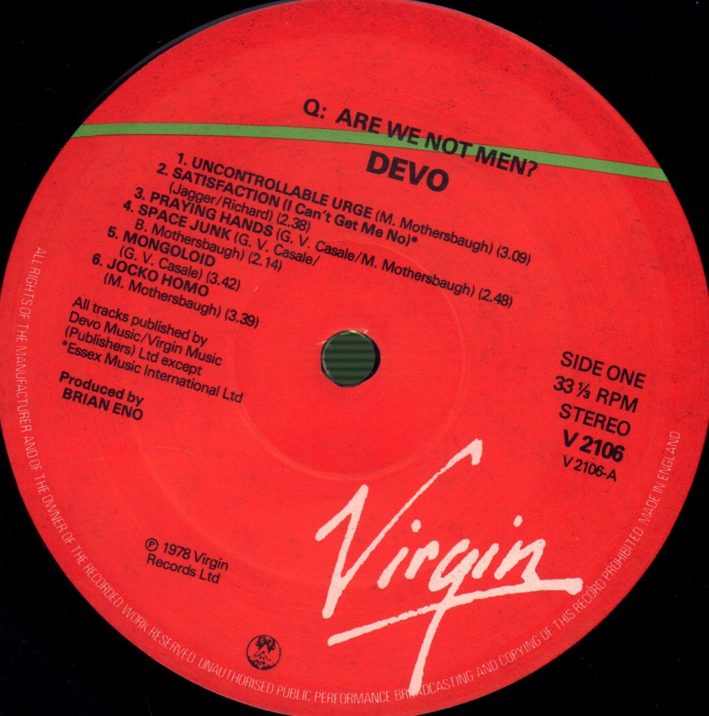 Devo - Are We Not Men - Lp
