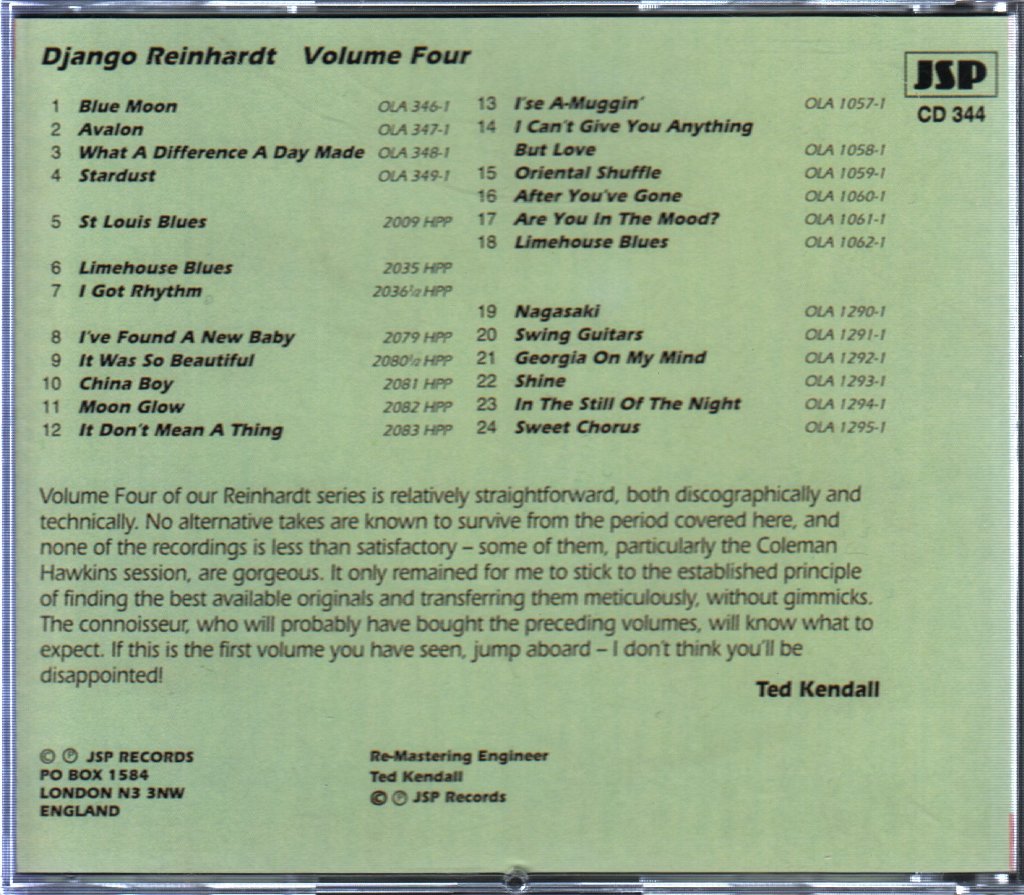 Django Reinhardt - Volume 4 - Cd