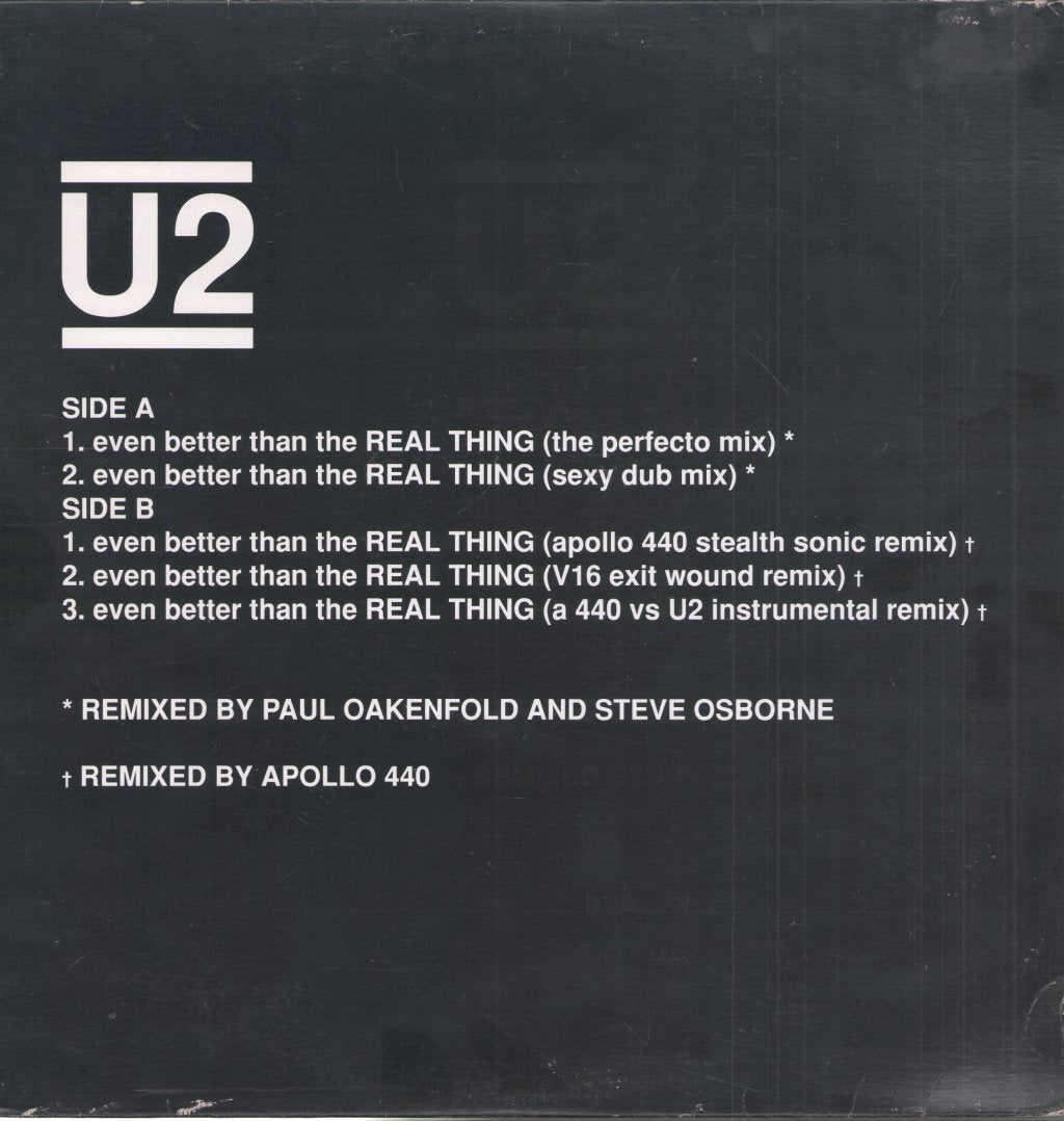 U2 - Even Better Than The Real Thing - Remixes - 12 Inch