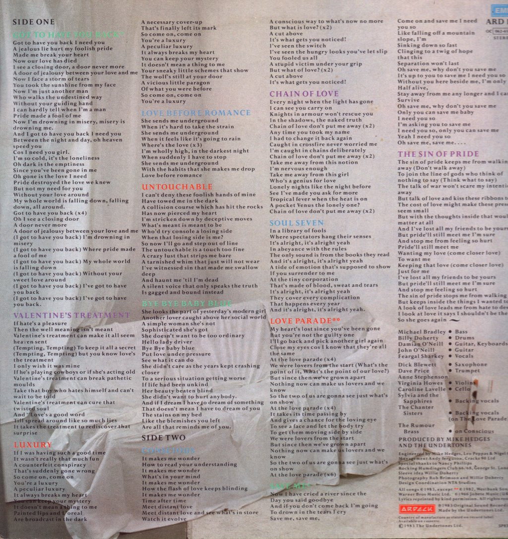 Undertones - Sin Of Pride - Lp