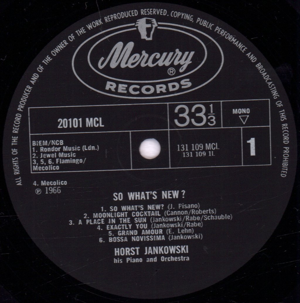 Horst Jankowski - So What's New? - Lp