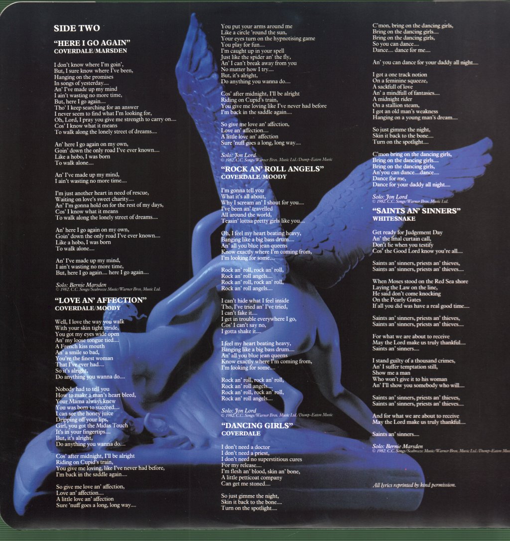 Whitesnake - Saints And Sinners - Lp