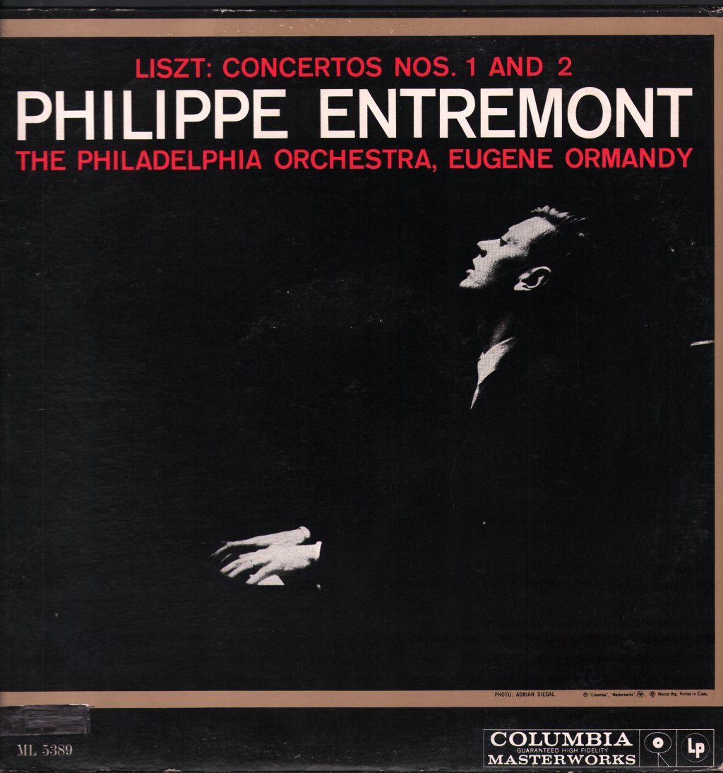 Philippe Entremont / Eugene Ormandy / Philadelphia Orchestra - Liszt - Concertos Nos. 1 And 2 - Lp