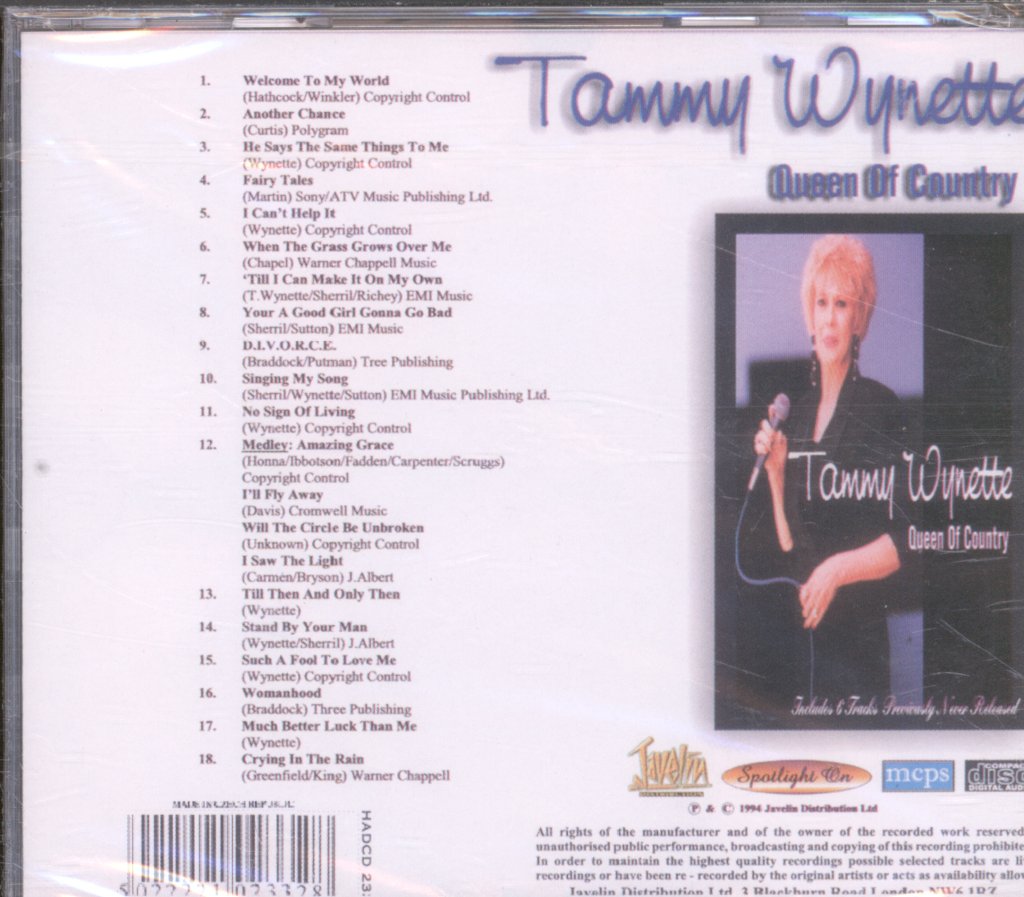 Tammy Wynette - Queen Of Country - Cd