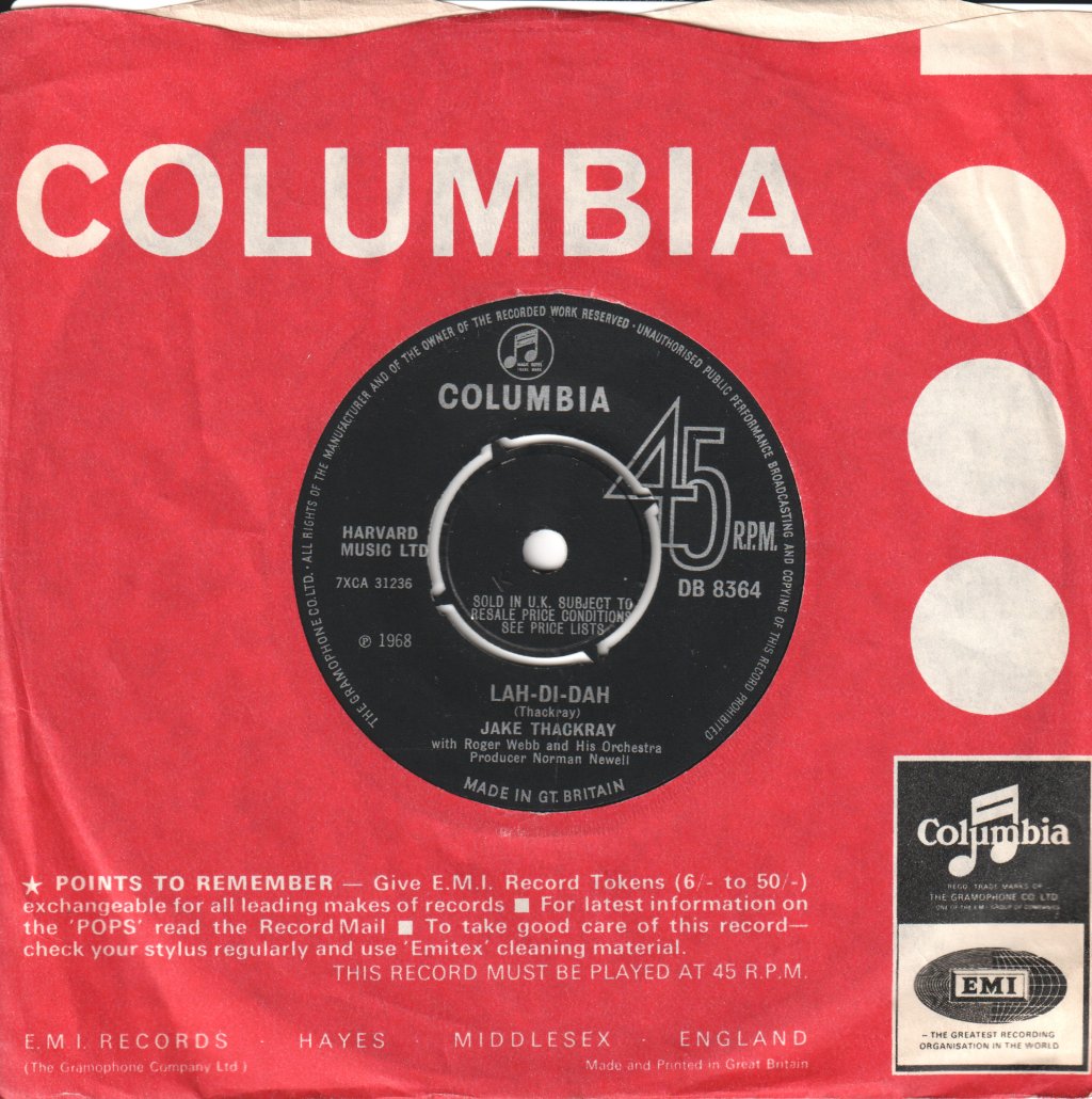 Jake Thackray - Lah-Di-Dah - 7 Inch
