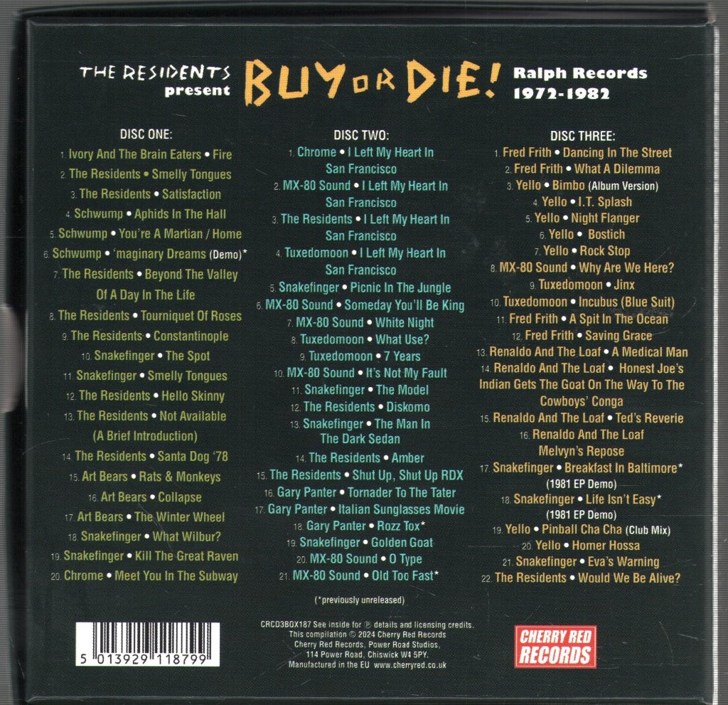 Various Artists - Buy Or Die! (Ralph Records 1972-1982) - Cd Set