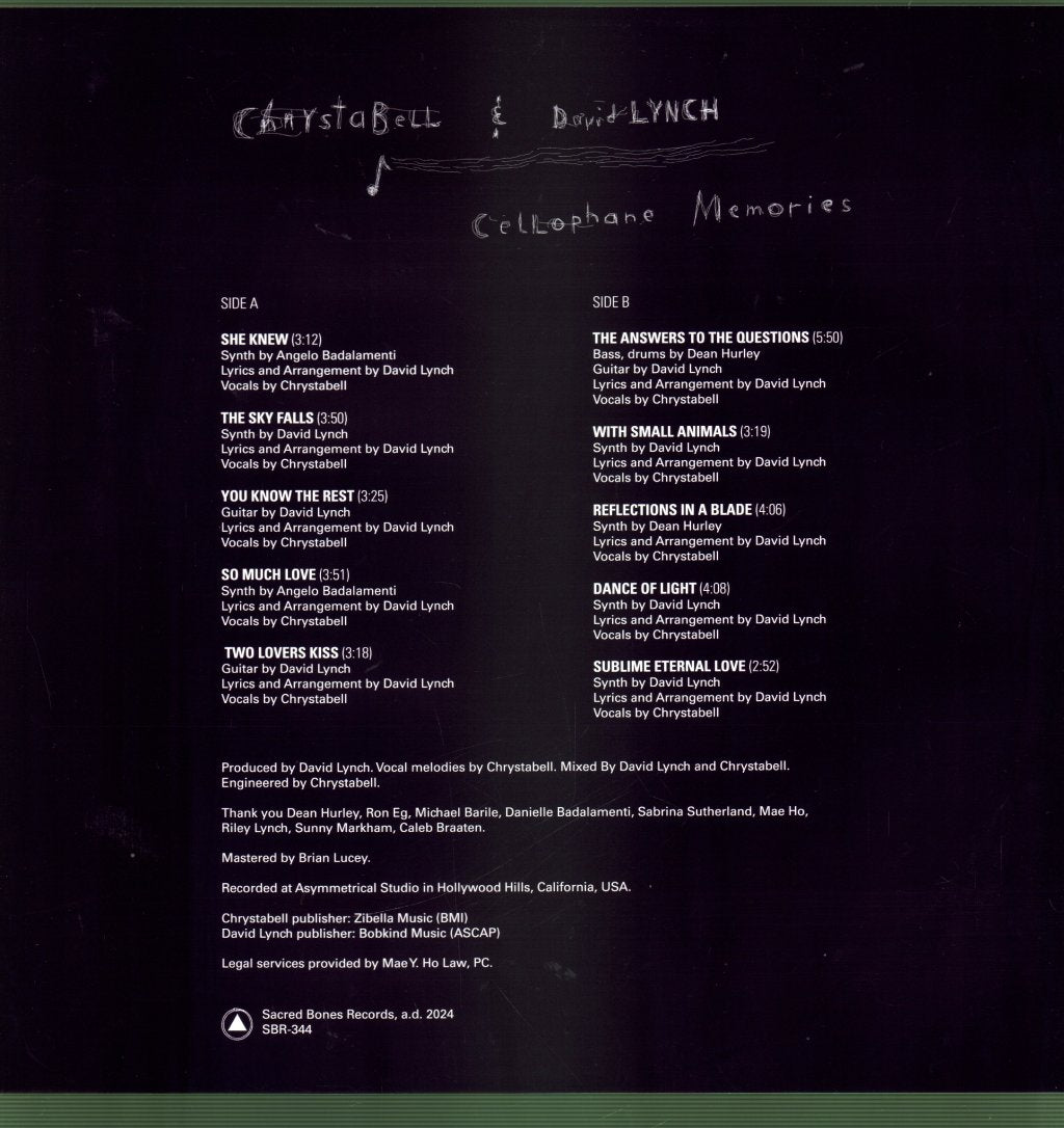 Chrystabell and David Lynch - Cellophane Memories - Lp