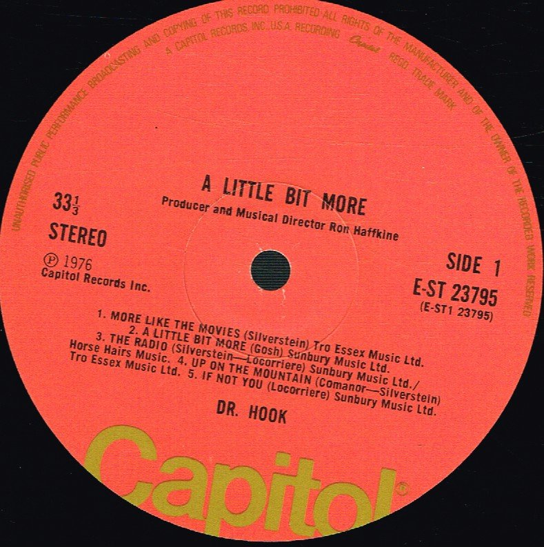 Dr. Hook - A Little Bit More - Lp