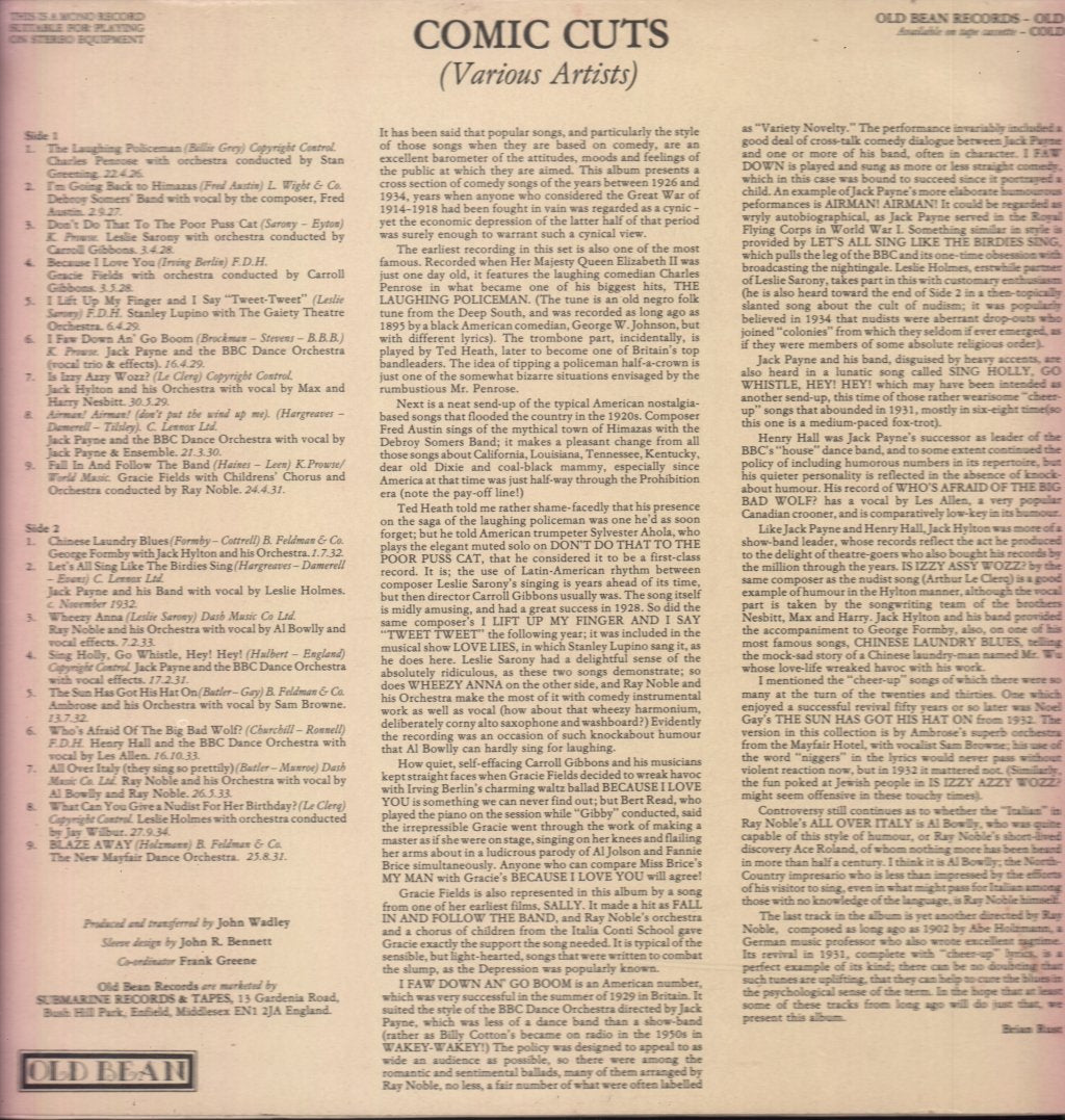 Various - Comic Cuts - Lp