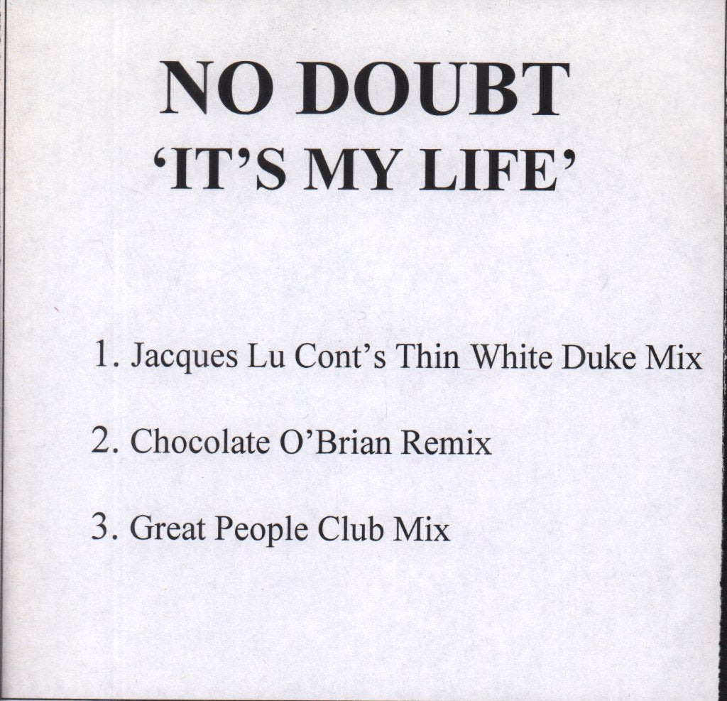 No Doubt - It's My Life - Cdr