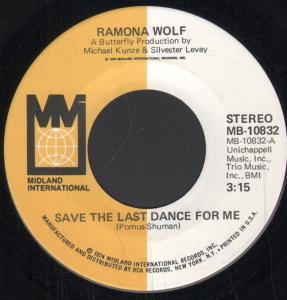 Ramona Wolf - Save The Last Dance For Me - 7 Inch