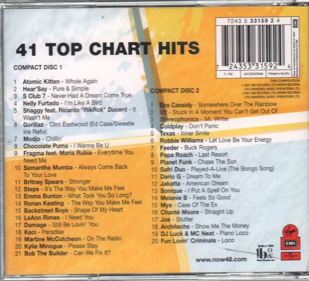 Various Artists Now That's What I Call Music 48 Double Cd