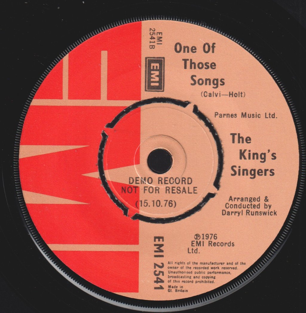 Kings Singers - Don't Get Around Much Anymore - 7 Inch
