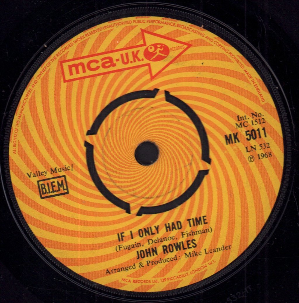 John Rowles - If I Only Had Time - 7 Inch
