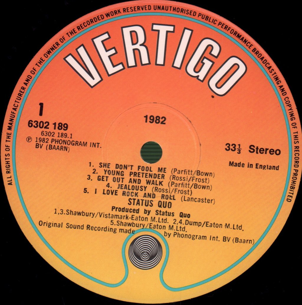 Status Quo - 1982 - Lp