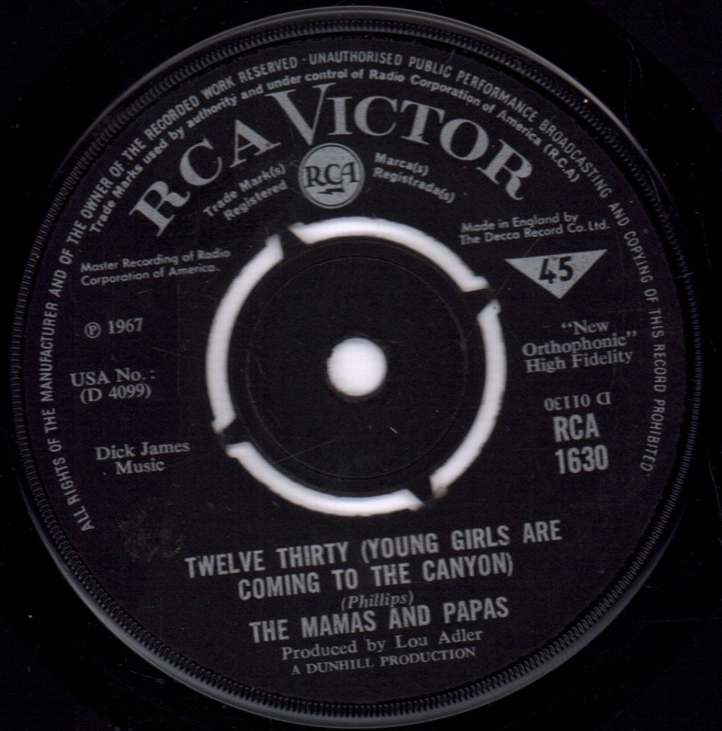 Mamas And The Papas - Twelve Thirty - 7 Inch