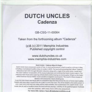 Dutch Uncles - Cadenza - Cdr