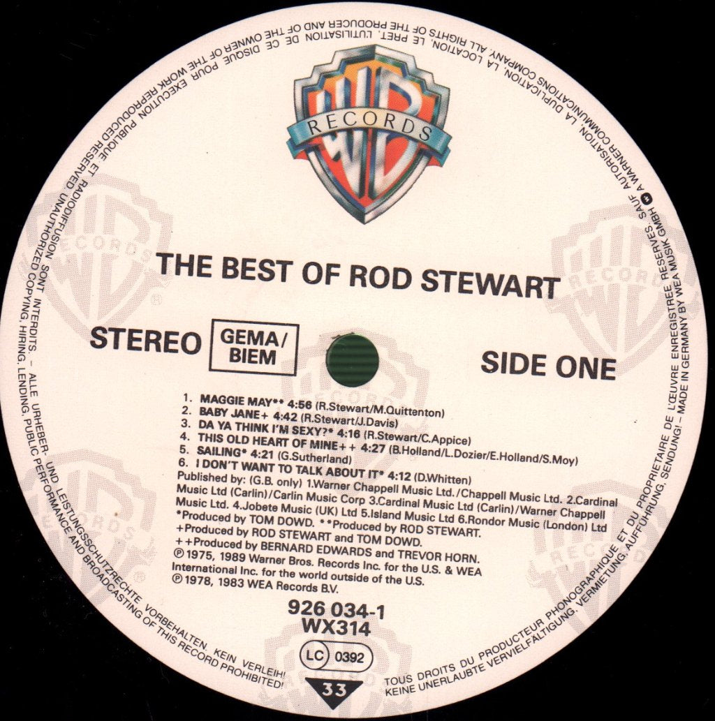 Rod Stewart - Best Of Rod Stewart - Lp
