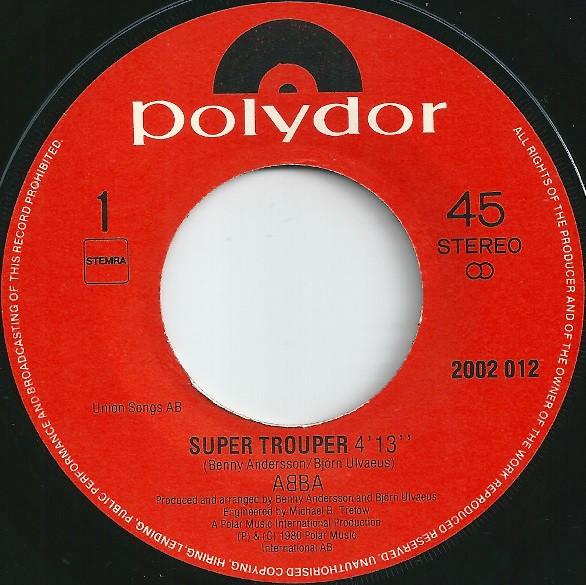 ABBA - Super Trouper / The Piper - 7 Inch