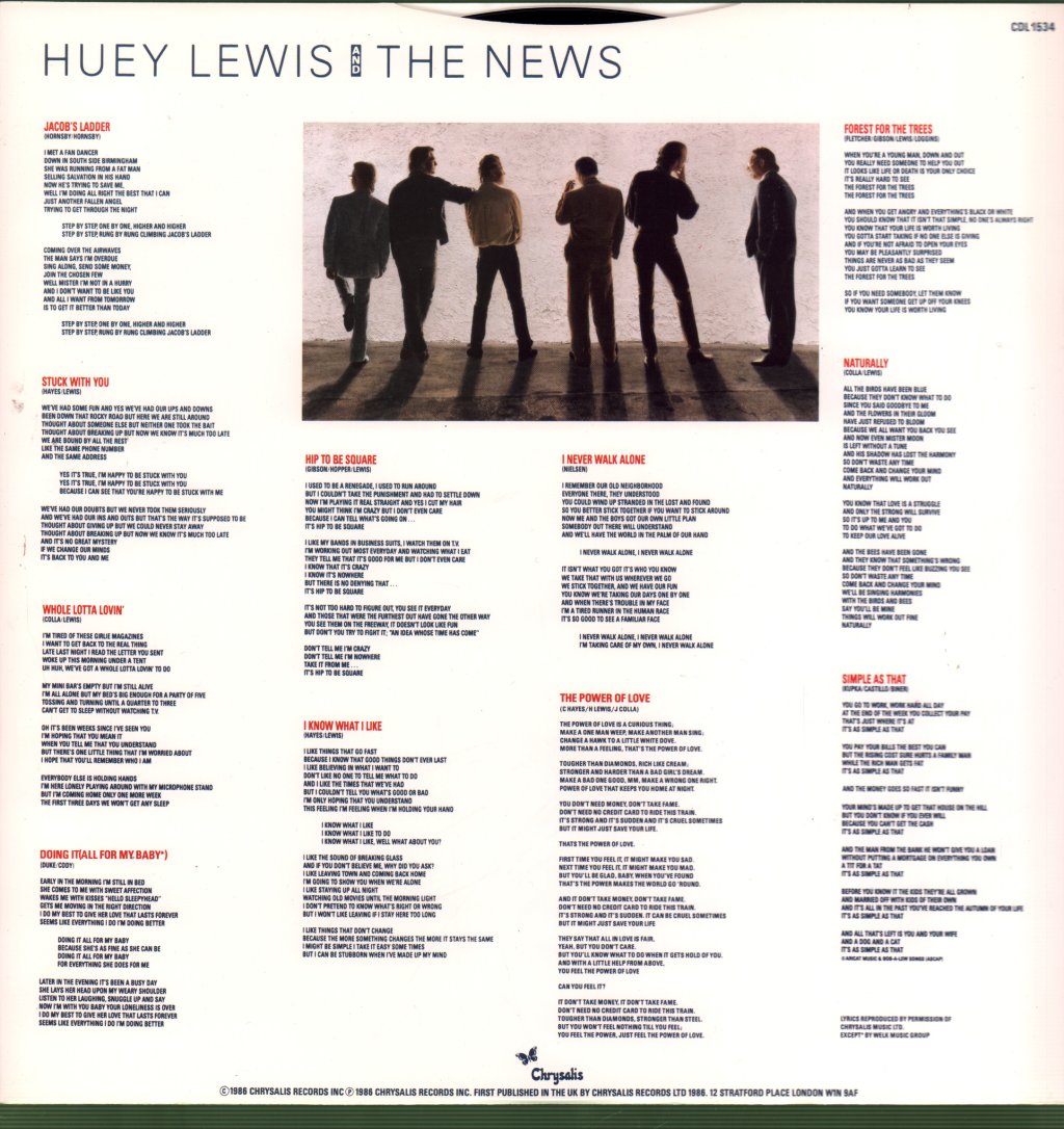 Huey Lewis And The News - Fore - Lp