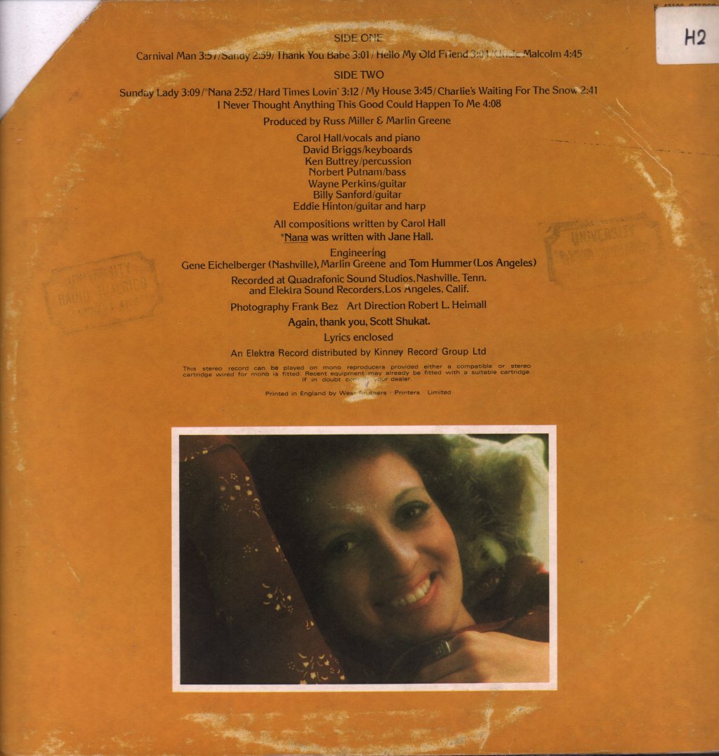 Carol Hall - Beads And Feathers - Lp
