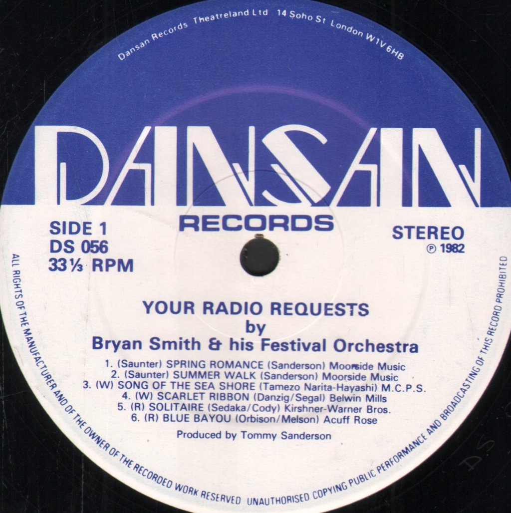 Bryan Smith And His Festival Orchestra - Your Radio Requests - Lp